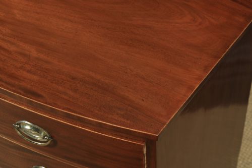 fig 5. Antique English Georgian Regency Mahogany Bow Front Chest of Drawers (Circa 1820)