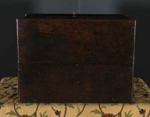fig 4. Antique English 17th Century Solid Oak Bible Box (Circa 1680 - 1700)