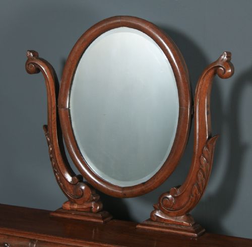 fig 4. Antique Anglo-Indian Victorian Colonial Teak Dressing Table with Mirror (Circa 1870)