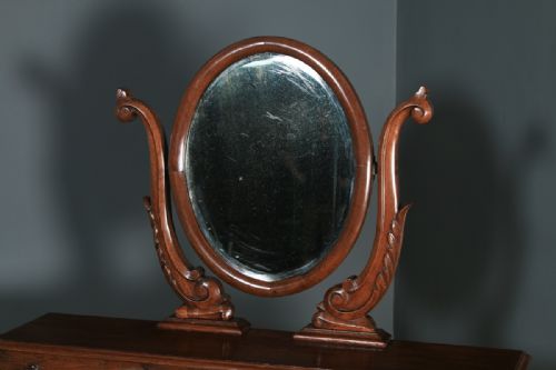 fig 5. Antique Anglo-Indian Victorian Colonial Teak Dressing Table with Mirror (Circa 1870)
