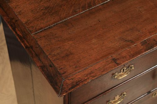fig 3. Antique English 18th Century Georgian Oak Chest of Drawers on Stand (Circa 1770)