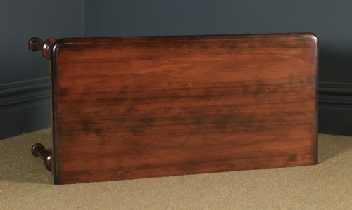 fig 3. Antique English Victorian Flame Satinwood Side Writing Table (Circa 1860)
