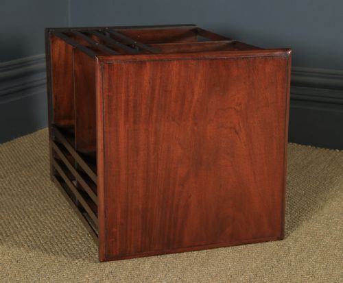 fig 3. Antique English Edwardian Mahogany Revolving Bookcase Stand (Circa 1910)