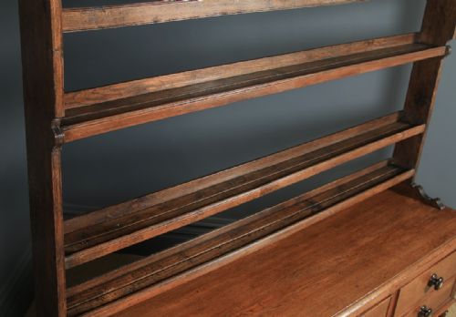 fig 5. Antique Welsh Georgian Oak Dresser Base Sideboard Potboard & Rack (Circa 1810)