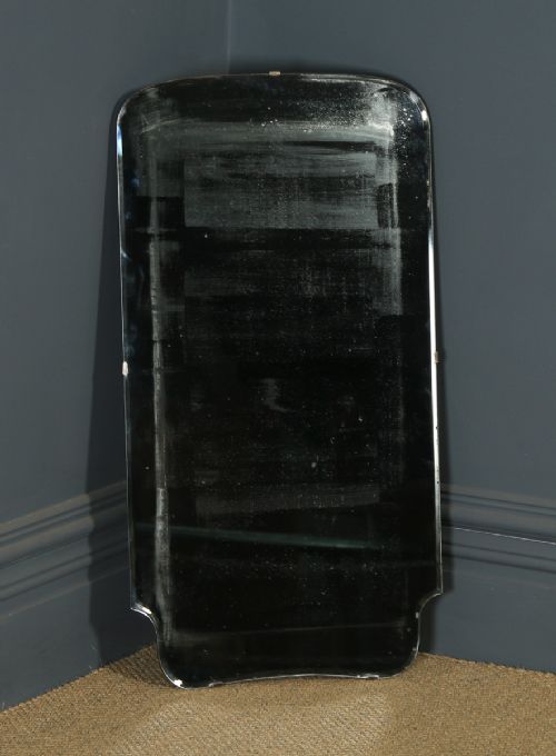 fig 5. Antique English Art Deco Walnut Rectangular Shaped Portrait Hanging Wall Mirror (Circa 1930)
