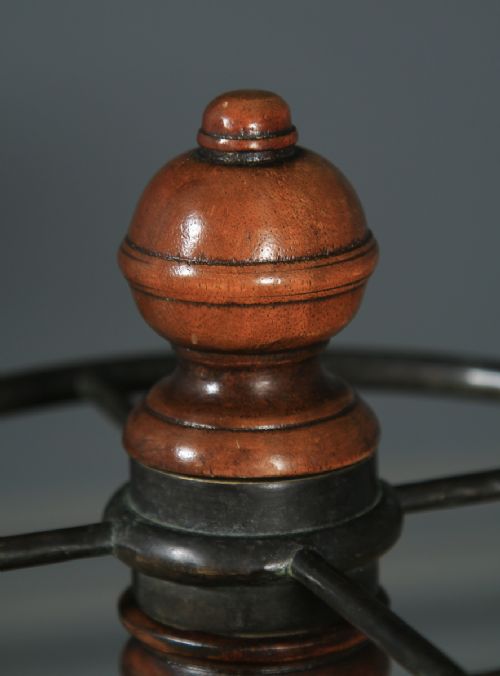 fig 5. Antique English Victorian Solid Mahogany & Cast Brass Stick & Umbrella Hall Stand (Circa 1850)