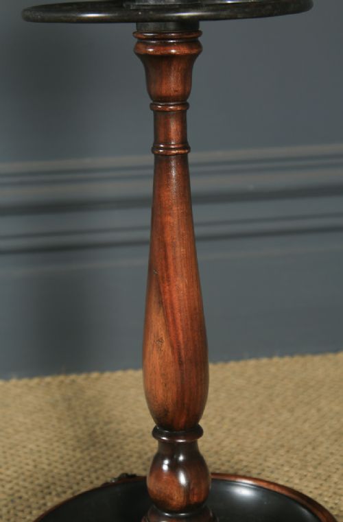 fig 6. Antique English Victorian Solid Mahogany & Cast Brass Stick & Umbrella Hall Stand (Circa 1850)