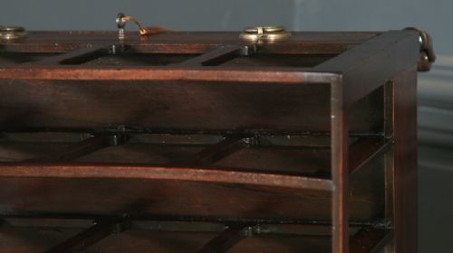 fig 6. Small Antique English Georgian Regency Mahogany Canterbury Magazine Rack Tidy (Circa 1830)