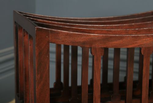fig 7. Small Antique English Georgian Regency Mahogany Canterbury Magazine Rack Tidy (Circa 1830)