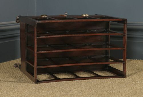 fig 3. Small Antique English Georgian Regency Mahogany Canterbury Magazine Rack Tidy (Circa 1830)