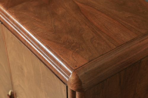 fig 5. Antique Scottish Art Deco Burr Walnut Two Door Compactum Wardrobe By A&W Stewart (Circa 1930)