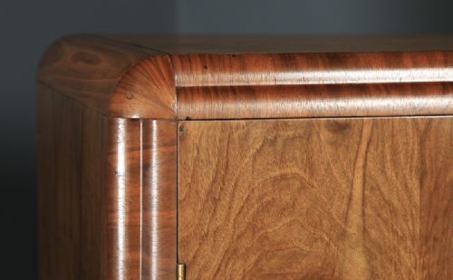 fig 6. Antique Scottish Art Deco Burr Walnut Two Door Compactum Wardrobe By A&W Stewart (Circa 1930)