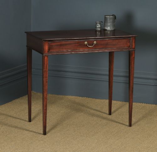 Antique English 18th Century Georgian Mahogany Occasional Side Hall Writing Table (Circa 1790)