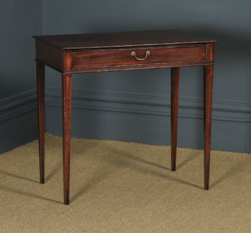 fig 1. Antique English 18th Century Georgian Mahogany Occasional Side Hall Writing Table (Circa 1790)