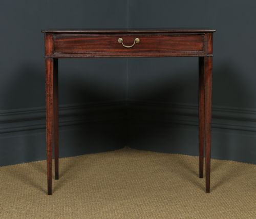 fig 2. Antique English 18th Century Georgian Mahogany Occasional Side Hall Writing Table (Circa 1790)