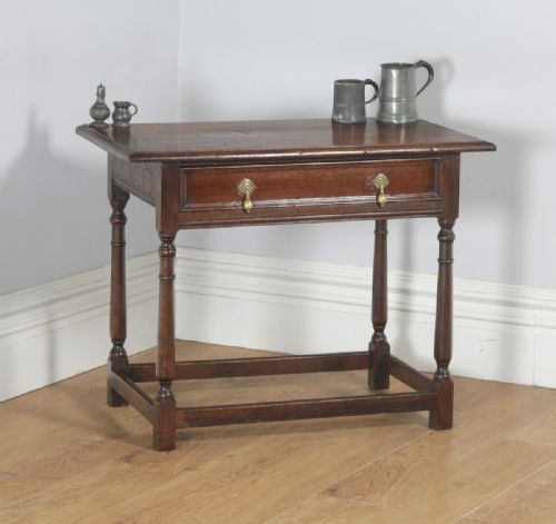 Antique English 19th Century George III Oak Occasional Side Hall Writing Table (Circa 1820)