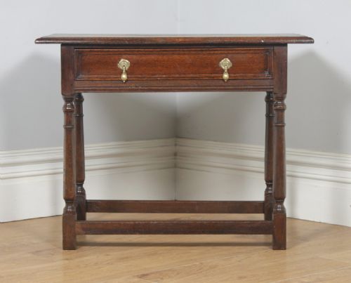 fig 2. Antique English 19th Century George III Oak Occasional Side Hall Writing Table (Circa 1820)
