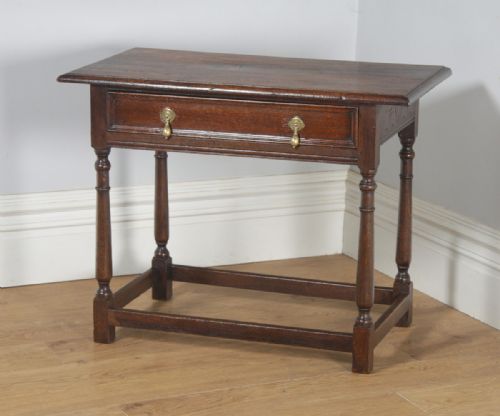 fig 3. Antique English 19th Century George III Oak Occasional Side Hall Writing Table (Circa 1820)