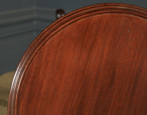 fig 2. Antique English Victorian Solid Mahogany Circular Occasional Tripod Tables (Circa 1880)