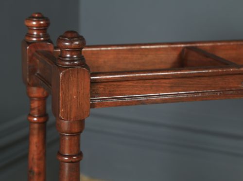 fig 3. Antique English Edwardian Triple Oak Stick & Umbrella Hall Stand (Circa 1910)