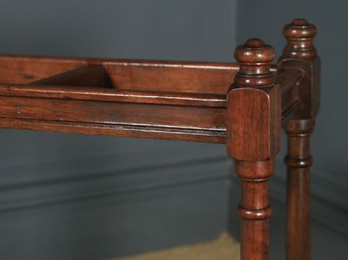 fig 4. Antique English Edwardian Triple Oak Stick & Umbrella Hall Stand (Circa 1910)