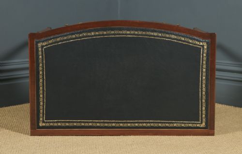 fig 7. Antique Edwardian Regency Style Inlaid Mahogany & Leather Bow Front Ladies Writing Table Desk by S & H Jewell of London (Circa 1910)