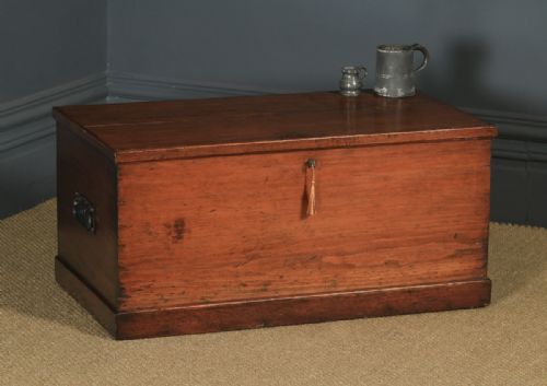 Antique English Georgian Pine Trunk (Circa 1830)