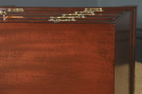 fig 6. Small Antique English Georgian Mahogany Chest of Drawers with Brushing Slide (Circa 1790)