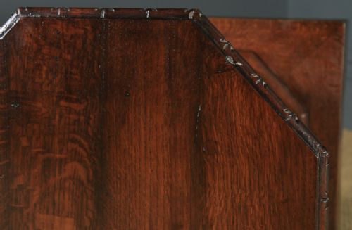 fig 5. Antique English Victorian Oak Gothic Style Carved Octagonal Occasional Table (Circa 1860)