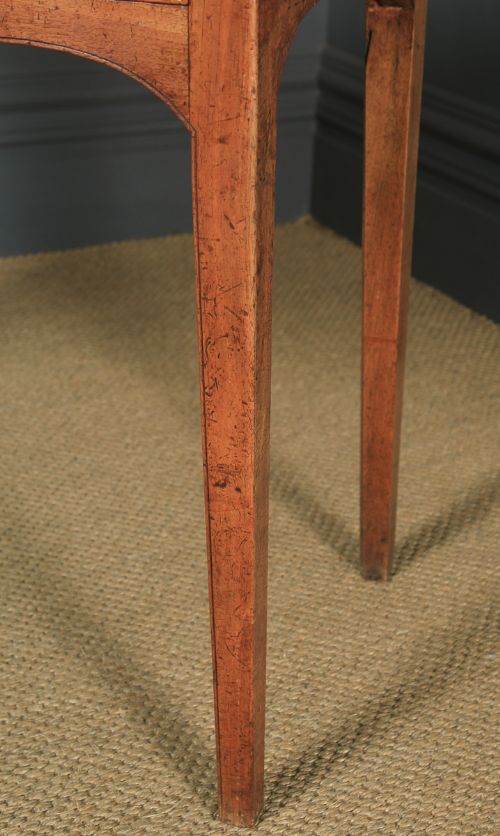 fig 4. Antique English Georgian Fruitwood Inlaid Occasional Side Hall Lowboy Table (Circa 1780)