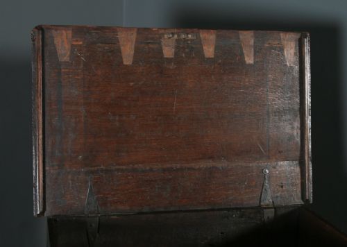 fig 8. Antique English 18th Century Solid Oak Carved Writing Box (Circa 1700)