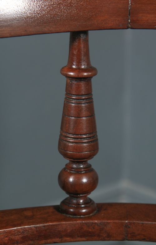 fig 8. Antique English Victorian Mahogany & Burgundy Red Leather Revolving Swivel Office Desk Arm Chair (Circa 1890)
