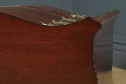 fig 6. Antique English Georgian Regency Mahogany Inlaid Serpentine Chest of Drawers (Circa 1810)