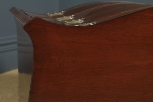 fig 3. Antique English Georgian Regency Mahogany Inlaid Serpentine Chest of Drawers (Circa 1810)