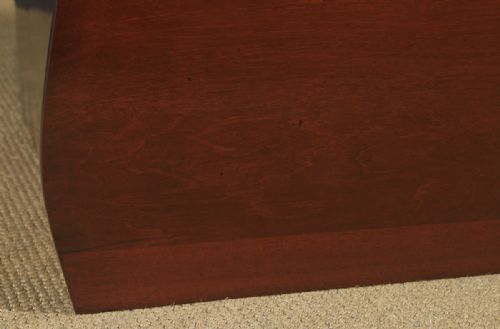 fig 4. Antique English Georgian Regency Mahogany Inlaid Serpentine Chest of Drawers (Circa 1810)