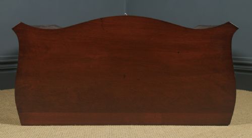 fig 5. Antique English Georgian Regency Mahogany Inlaid Serpentine Chest of Drawers (Circa 1810)