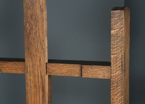 fig 6. Large Antique English Edwardian Oak Artists Picture Painting Studio Easel (Circa 1910)