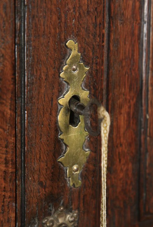 fig 4. Antique English Georgian Oak Floor Standing Double Corner Cupboard (Circa 1780)