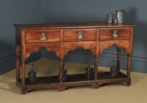 Antique Welsh Georgian Oak Potboard Low Dresser Base Sideboard (Circa 1810)