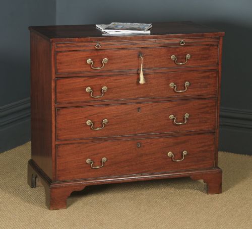 Antique English Georgian Mahogany Chest of Drawers (Circa 1790)