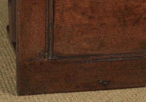 fig 5. Antique English 18th Century Georgian Oak Joined & Panelled Coffer Chest Blanket Box Trunk (Circa 1720)