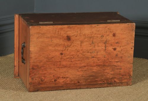 fig 3. Small Antique English Victorian Pine Trunk Chest (Circa 1880)