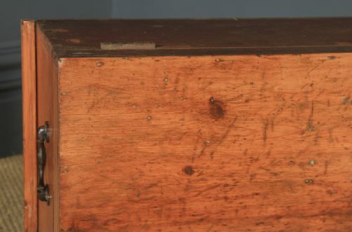 fig 4. Small Antique English Victorian Pine Trunk Chest (Circa 1880)