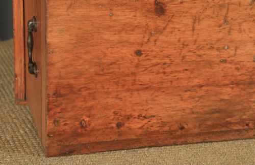 fig 5. Small Antique English Victorian Pine Trunk Chest (Circa 1880)