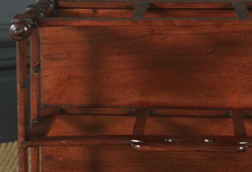 fig 3. Small Antique English Georgian Regency Mahogany Canterbury Magazine Rack Tidy (Circa 1830)