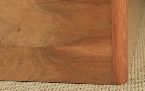 fig 6. Antique English Art Deco Figured Walnut Two Door Wardrobe (Circa 1930)