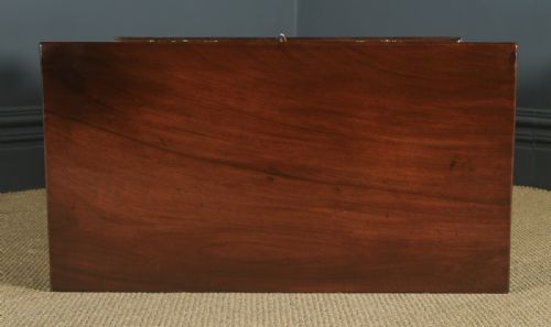 fig 6. Small Antique English Georgian Flame Mahogany Bachelors Chest of Drawers (Circa 1760)