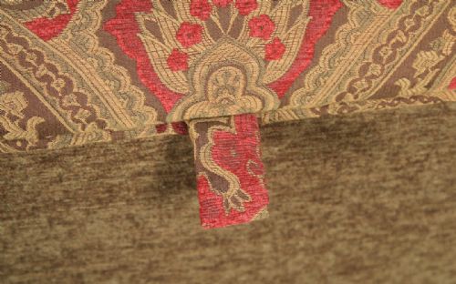 fig 6. Antique English Victorian Mahogany Upholstered Ottoman (Circa 1880)