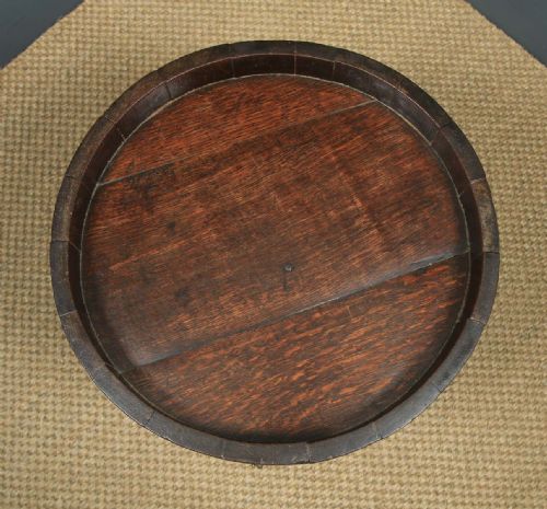 fig 3. Antique English Victorian Oak & Brass Bound Barrel by R. A. Lister & Co. (Circa 1890)