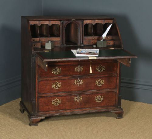 Antique English 18th Century Georgian Oak Office Bureau Desk (Circa 1780)